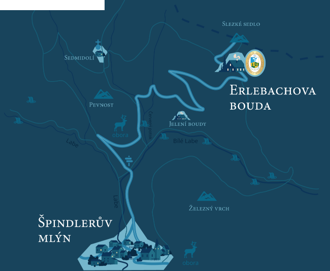 Mapa Erlebachova bouda